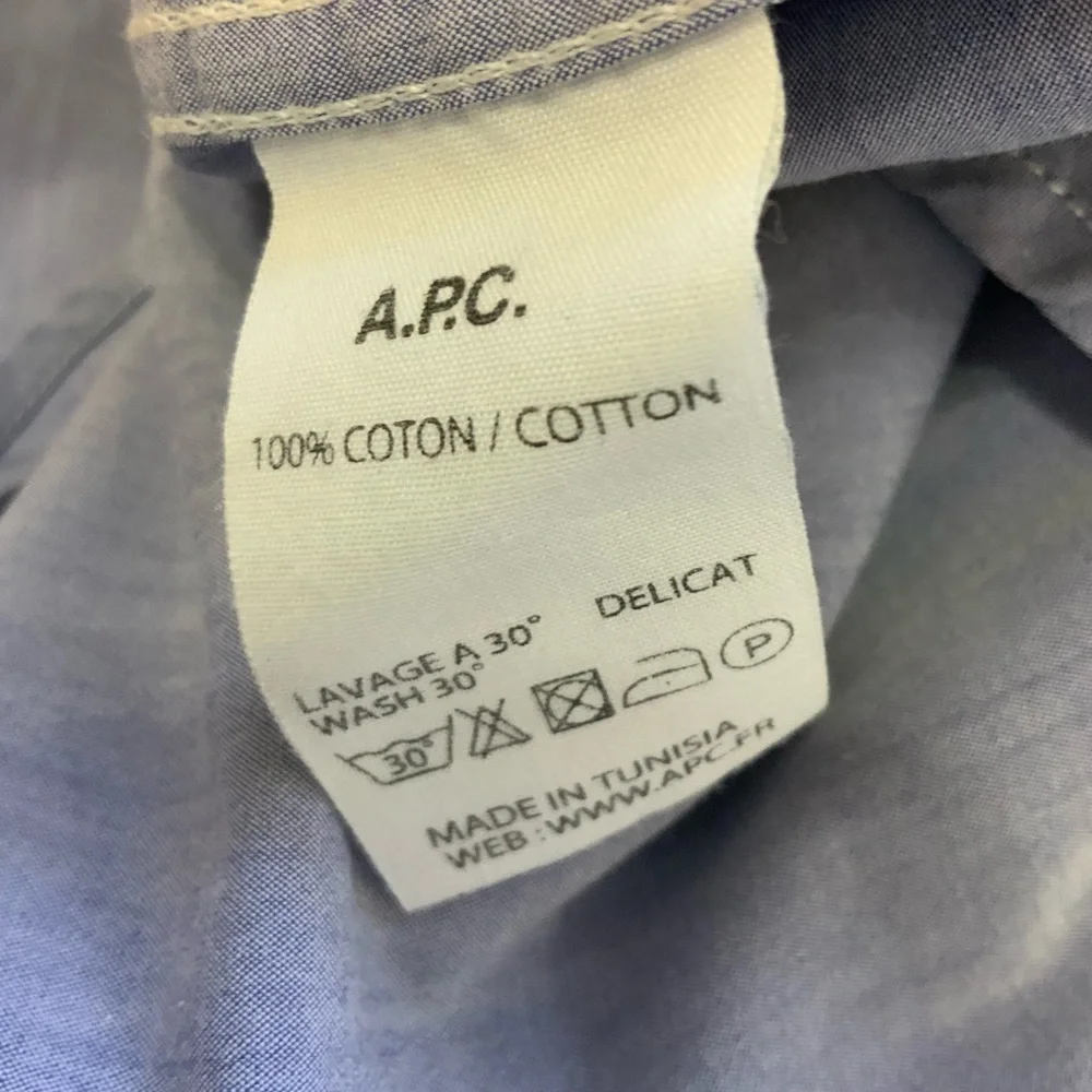 A.P.C. Light Blue Button Down Shirt size M - Picture 4 of 4